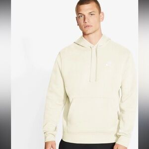 Nike Men's Off-White Neon Yellow Hoodie - XL